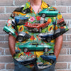 Maxcorners Personalized Classic Car Hawaiian Shirt, Tropical Fruit Pattern, Custom Photo Car Aloha Shirts (Up to 5 photos)