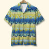 Maxcorners Personalized Muscle Car Hawaiian Shirt, Seamless Tree Pattern Custom Photo Car Aloha Shirts (Up to 5 photos)
