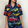 Maxcorners Personalized Classic Car Hawaiian Shirt, Car Machinery Pattern, Custom Photo Car Aloha Shirts (Up to 5 photos)