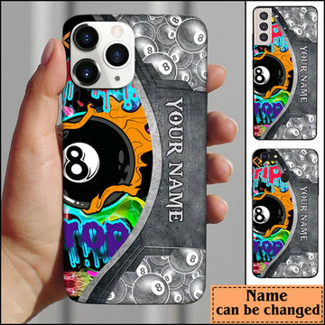 Maxcorners Billiard Drip Drop Personalized Name Phone Case