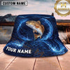 Maxcorners Fishing Blue Water Vortex Fish Scale Personalized 3D Bucket Hat (13 Fish Species)