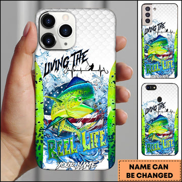 Maxcorners Mahi Mahi Fishing Neon Ocean Style Personalized Name 3D Phone Case