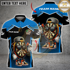 Maxcorners Darts Cartoon Dartboard Street Style Character Multicolor Customized Name, Team Name 3D Shirt