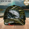 Maxcorners Fishing Woodland Camouflage Water Splash Personalized 3D Cap (12 Fish Species)