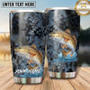 Maxcorners Fishing Tumbler Gray Smoke Scale Texture Design Personalized Name Tumbler (13 Species)