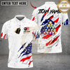 Maxcorners Billiards Ball 8 White And Black Scratch US Flag Personalized Shirt (2 Colors)