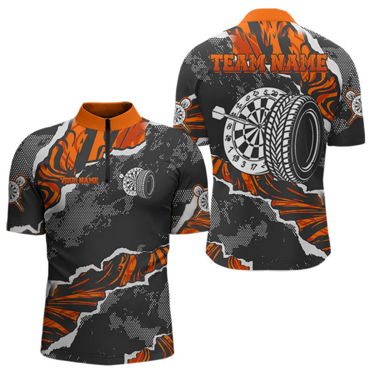Maxcorners Wheels Dartboard Custom Splashed Color Dart Shirts For Men, Dart Team Jerseys LM064