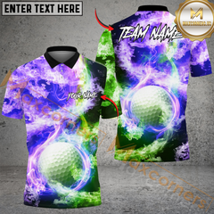 Maxcorner Elemental Strike Golf Polo Shirt Customized Name, Team Name 3D Shirts (4 Colors)