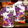 Maxcorners Trap Shooting Shotgun & Eagle Clay Target Graphic Multicolor Customized Name, Team Name 3D Shirts