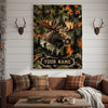 Maxcorners Duck Hunting Wood Duck Hunter Dog Wetlands Personalized Canvas Wall Art