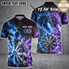 Maxcorners Darts Dragon & Explosive Bullseye Graphic Multicolor Customized Name, Team Name 3D Shirts