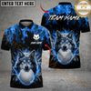 Maxcorners  Golf Flaming Wolf Design Personalized Name, Team Name 3D Shirt (4 Colors)