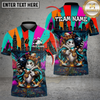 Maxcorners Bowling & Pins Graffiti Street Lane King Customized Name, Team Name 3D Shirt (4 Colors)