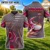 Maxcorners Disc Golf Flying Disc & Basket Graphic with Bold Geometric Motion Design Multicolor Customized Name, Team Name 3D Shirts