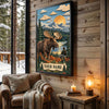 Maxcorners Moose Hunting Autumn Leaves Forest Personalized Canvas Wall Art