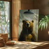 Maxcorners Funny Bear Shower Wall Art Cute Bear Bathroom Decor LM2611