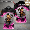 Maxcorners Golf Fire Skull Crack Ball Personalized Name, Team Name 3D Shirt (6 Colors)