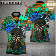 Maxcorners Darts Graffiti By The Order Of Peaky B Personalized Name, Team Name Unisex Shirt (4 Colors)