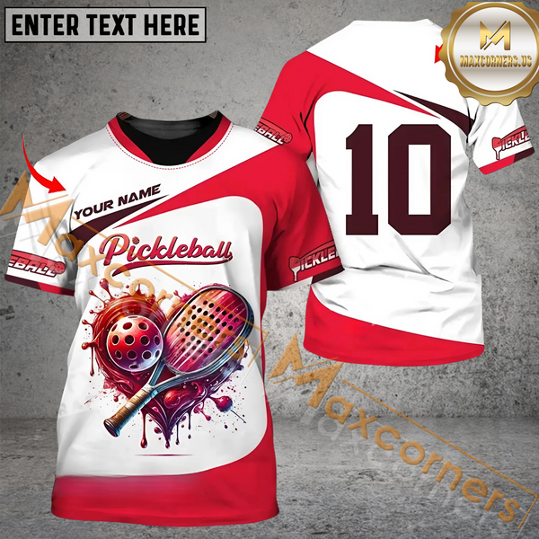 Maxcorners Pickleball Classic Customized Name, Team Name 3D Shirt