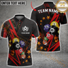 Maxcorners Pool Lightning Billiard Jersey Multicolor Option Personalized Name, Team Name 3D Polo Shirt