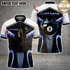 Maxcorners Luxury 8-Ball King Multicolor Customized Name, Team Name 3D Shirts| Black