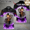 Maxcorners Golf Fire Skull Crack Ball Personalized Name, Team Name 3D Shirt (6 Colors)