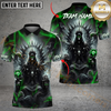Maxcorners Billiard Ball 8 Pool Skull Hell Throne Personalized Name & Team Name Shirt (4 Colors)