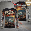 Maxcorners Fishing Bait Hook Drag Repeat Custom Name & Team Name 3D Shirts