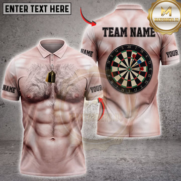 Maxcorners Darts Pale Six Pack Body Classic Dartboard Personalized Name 3D Unisex Shirt