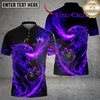 Maxcorners Bowling & Pins Flame Rising Phoenix Customized Name, Team Name 3D Shirt (4 Colors)