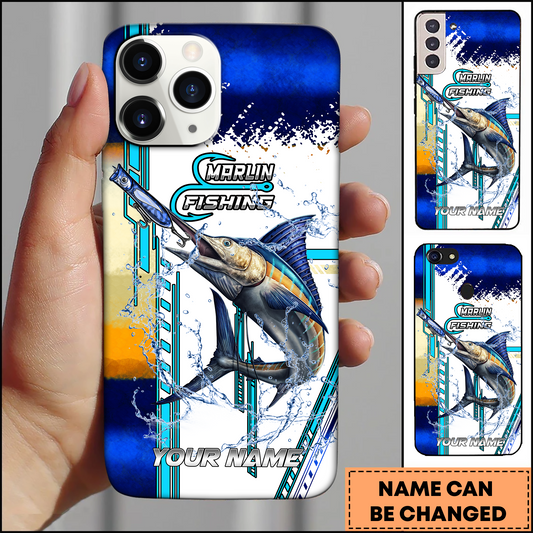 Maxcorners Fishing Marlin Ocean Strike Personalized Name 3D Phone Case