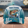 Maxcorners Fishing Catfish Honeycomb Splash Personalized Name 3D Cap (12 Fish Species)