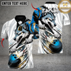 Maxcorners Alpha Wolf Bowlings Strike Multicolor Customized Name, Team Name 3D Shirts