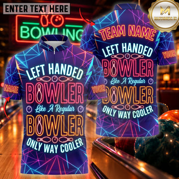 Maxcorners Bowling Left Handed Bowler By Nature Born By Choice Personalized Name 3D Unisex Shirt