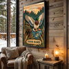 Maxcorners Moose Hunting Northern Lights Mountain Personalized Canvas Wall Art