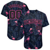 Maxcorners Custom 3D Pattern Design Hawaii Flamingo Authentic Baseball Jersey LM2605