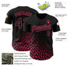 Maxcorners Custom Black Neon Pink 3D Pattern Design Leopard Print Fade Fashion Authentic Baseball Jersey LM2605