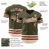 Maxcorners Custom Royal Red-White 3D American Flag Patriotic Premium Baseball Jersey LM0210