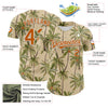 Maxcorners Custom City Cream Texas Orange-White 3D Hawaii Tropical Coconut Tree Authentic Baseball Jersey LM2605