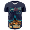 Maxcorners Custom Cream Fire Red-US Navy Blue 3D Patriotic American Flag Premium Baseball Jersey LM0210