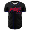 Maxcorners Custom Black US Navy Blue-White 3D Patriotic American Flag And Muscle Car Premium Baseball Jersey LM0210