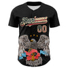 Maxcorners Custom City Cream Black-Red 3D Patriotic American Flag Premium Baseball Jersey LM0210