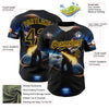 Maxcorners Custom White Royal-Red 3D American Flag Premium Baseball Jersey LM0210