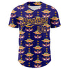 Maxcorners Custom Dark Purple Gold 3D Pattern Design Mardi Gras Shrove Tuesday Premium Baseball Jersey LM0210