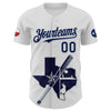 Maxcorners Custom White Navy-Silver 3D Urban City Edition Sports Authentic Baseball Jersey LM2605