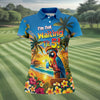 Maxcorners I'm Not Waiting Til 5 Funny Parrot Hawaiian Golf Shirt, Women's Golf Tops, Ladies Golf Shirts LM1507