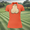 Maxcorners Orange Funny Dickhead Faux Chest Golf Shirt, Ladies Golf Shirts, Golf Polo For Women LM1507