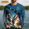 Maxcorners Bite Hard or Go Home Fishing Shirts, SPF Long Sleeve Shirts, Fishing Shirts For Men