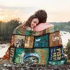 Maxcorners Hooked On Fishing Custom Name Blanket, Fishing Blanket, Presents For Fishermen, Gift For Fishing Lover LM0201