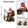 Maxcorners Custom Name Fishing Santa Ornament, Christmas Fishing Gift 2D Flat LM2211